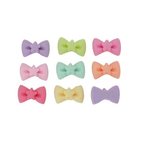 PLASTIC BEADS - RESIN 3D - FOR GLUING - RIBBON 15 - 25x16x8mm MIX - PACKAGE 30pcs. 