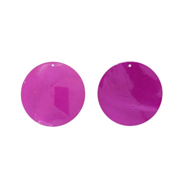 МЪНИСТА ОТ СЕДЕФ - ВИСУЛКА - КРЪГ 01 - 55х2.0мм ЦИКЛАМА - ПАКЕТ 10 бр. Отвор-1.8мм 