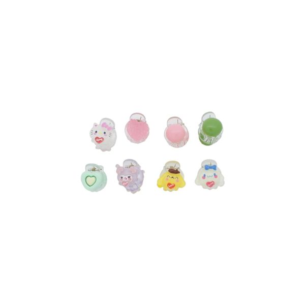 JEWELRY - BRACKET - CLAW HAIR CLIP WITH RUBBER 3D - MIX 01 - 2.1x2.5x2.7cm MIX - PACKAGE 3x12pcs.