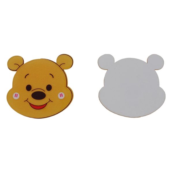 PLASTIC BEADS - RESIN 2D - FOR GLUING - BEAR 54 - 47x44x2mm ORANGE (LIGHT)-BROWN (DARK)-RED (LIGHT) - PACKAGE 20pcs.