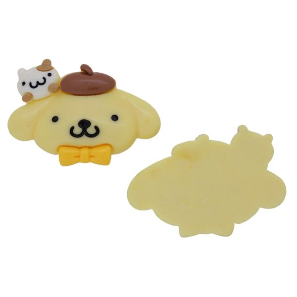 PLASTIC BEADS - RESIN 3D - FOR GLUING - DOG 30 CAT - 72x51x10mm YELLOW (LIGHT)-YELLOW-BROWN - PACKAGE 10pcs.