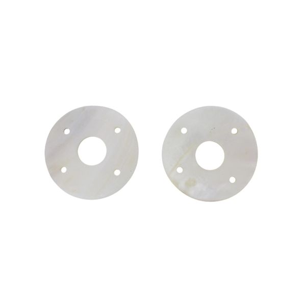 MOTHER OF PEARL BEADS  - CONNECTING ELEMENT - CIRCLE 09 - 48x2.0mm WHITE - 2pcs. Hole-3.0mm 