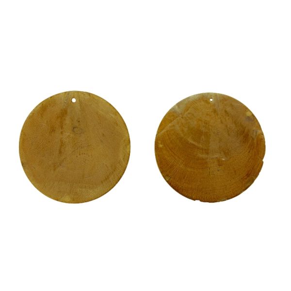 MOTHER OF PEARL BEADS - FLAKE 01 - CIRCLE - 60x0.7mm BROWN - SECOND-RATE - PACKAGE 20pcs. Hole-1.6mm 