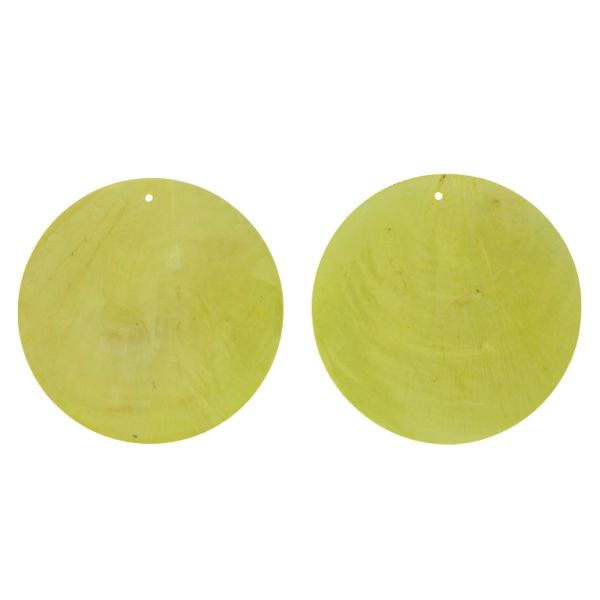 МЪНИСТА ОТ СЕДЕФ - ФЛЕЙК 01 - КРЪГ - 70х0.7мм ЖЪЛТО - 2 бр. Отвор-1.6мм