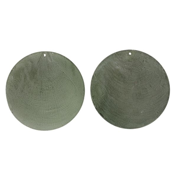 МЪНИСТА ОТ СЕДЕФ - ФЛЕЙК 01 - КРЪГ - 70х0.7мм СИВО - 2 бр. Отвор-1.6мм