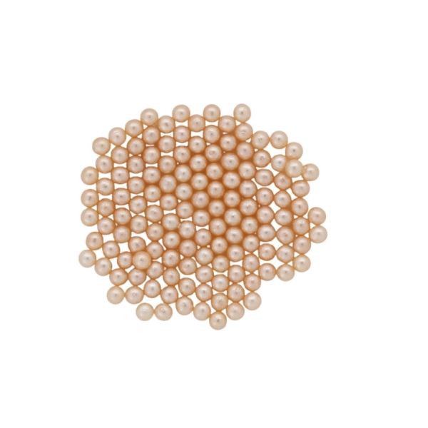 ADHESIVE BEADS - PLASTIC PEARLS - BALL 3mm PEACH (LIGHT) 100 - 20g (1459pcs.)