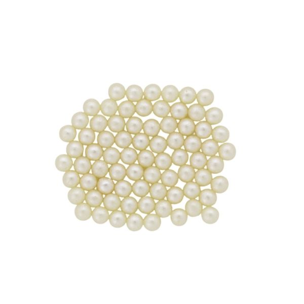 ADHESIVE BEADS - PLASTIC PEARLS - BALL 4mm CHAMPAGNE 102 - PACKAGE 250g (7770pcs.)