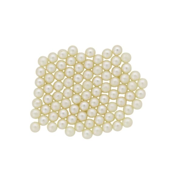 ADHESIVE BEADS - PLASTIC PEARLS - BALL 4mm CHAMPAGNE 103 - PACKAGE 250g (7780pcs.)