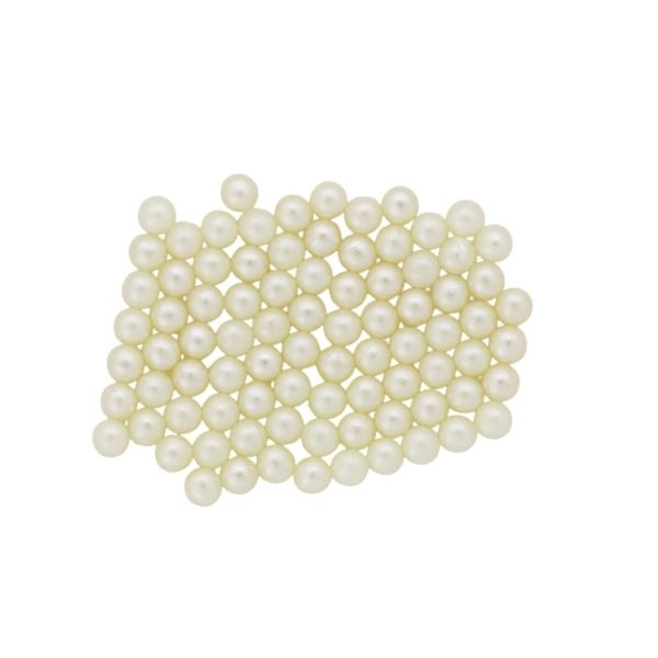 ADHESIVE BEADS - PLASTIC PEARLS - BALL 4mm CHAMPAGNE (LIGHT) 101 - PACKAGE 250g (7693pcs.)