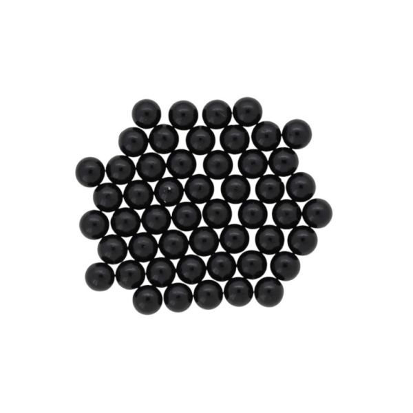 ADHESIVE BEADS - PLASTIC PEARLS - BALL 5mm BLACK 104 - PACKAGE 250g (769pcs.)