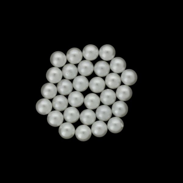 ADHESIVE BEADS - PLASTIC PEARLS - BALL 6mm WHITE 108 - 20g (170pcs.)