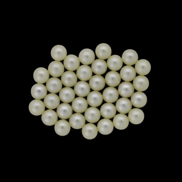 ADHESIVE BEADS - PLASTIC PEARLS - BALL 6mm ECRU 113 - PACKAGE 250g (1990pcs.)