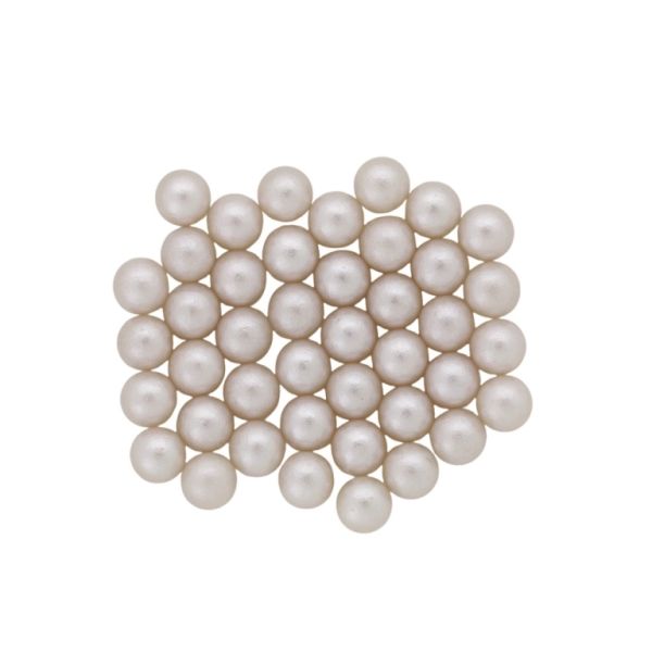ADHESIVE BEADS - PLASTIC PEARLS - BALL 6mm CAPPUCCINO (LIGHT) 105 - 20g (178pcs.)