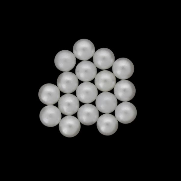 ADHESIVE BEADS - PLASTIC PEARLS - BALL 8mm WHITE 107 - PACKAGE 250g (904pcs.)