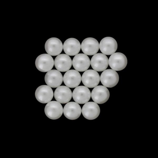 ADHESIVE BEADS - PLASTIC PEARLS - BALL 8mm WHITE 109 - 20g (80pcs.)