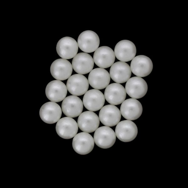 ADHESIVE BEADS - PLASTIC PEARLS - BALL 8mm WHITE 118 - PACKAGE 250g (1020pcs.)