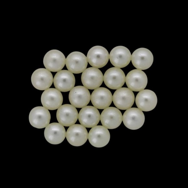 ADHESIVE BEADS - PLASTIC PEARLS - BALL 8mm ECRU 113 - PACKAGE 250g (948pcs.)