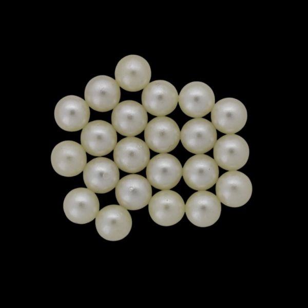ADHESIVE BEADS - PLASTIC PEARLS - BALL 8mm ECRU 121 - PACKAGE 250g (940pcs.)