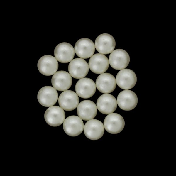 ADHESIVE BEADS - PLASTIC PEARLS - BALL 8mm ECRU (LIGHT) 120 - 20g (74pcs.)