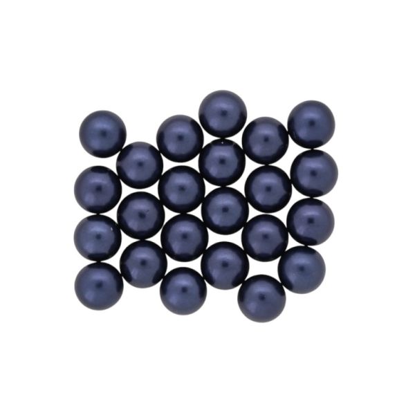 ADHESIVE BEADS - PLASTIC PEARLS - BALL 8mm BLUE (DARK) 124 - 20g (69pcs.)