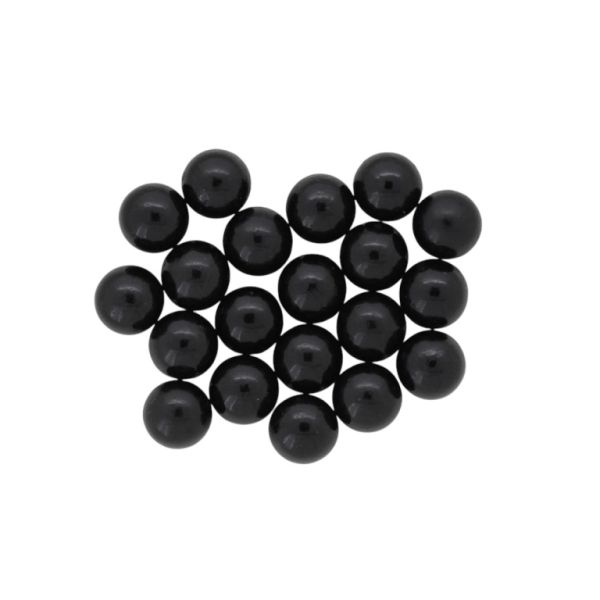ADHESIVE BEADS - PLASTIC PEARLS - BALL 8mm BLACK 104 - PACKAGE 250g (870pcs.)