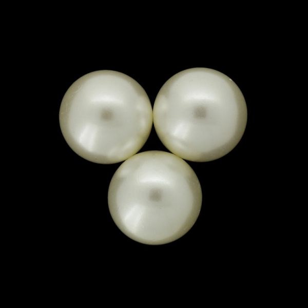 ADHESIVE BEADS - PLASTIC PEARLS - BALL 20mm ECRU 114 - PACKAGE 250g (62pcs.)