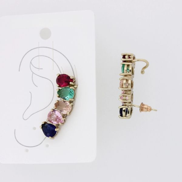JEWELRY - EAR CUFF - LEFT - ZIRCON Е873 - GOLD-MIX - 1pc.