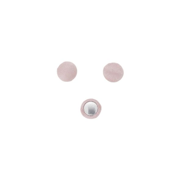 ADHESIVE BEADS - TEXTILE - HEMISPHERE 034 - 12x6mm - SATIN 01 - PINK (LIGHT) - 10pcs.