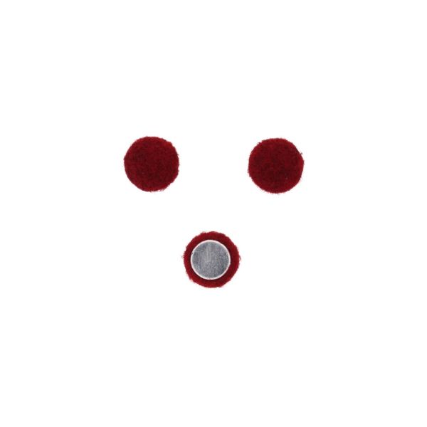 ADHESIVE BEADS - TEXTILE - HEMISPHERE 038 - 13x4mm - POLAR 01 - BORDEAUX - 10pcs.