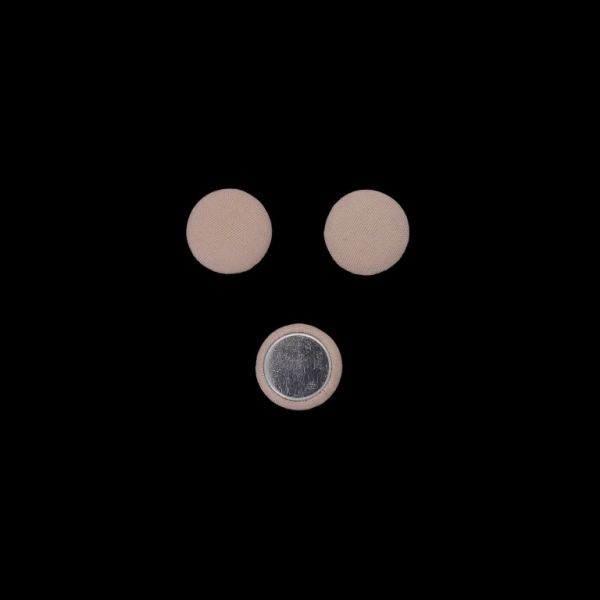 ADHESIVE BEADS - TEXTILE - HEMISPHERE 047 - 15x5mm - GEORGETTE 01 - BEIGE (LIGHT) - PACKAGE 100pcs.