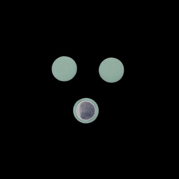 ADHESIVE BEADS - TEXTILE - HEMISPHERE 048 - 15x5mm - GEORGETTE 01 - MINT (LIGHT) - PACKAGE 100pcs.