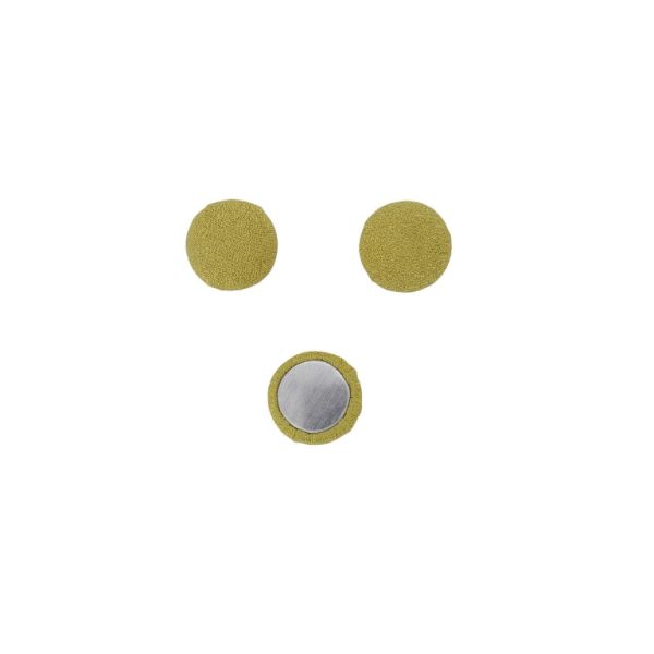 ADHESIVE BEADS - TEXTILE - HEMISPHERE 105 - 15x8mm - GEORGETTE 02 - TOBACCO - PACKAGE 100pcs.