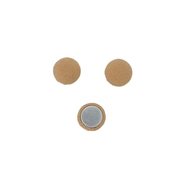 ADHESIVE BEADS - TEXTILE - HEMISPHERE 109 - 15x8mm - GEORGETTE 02 - PEACH (LIGHT) - PACKAGE 100pcs.