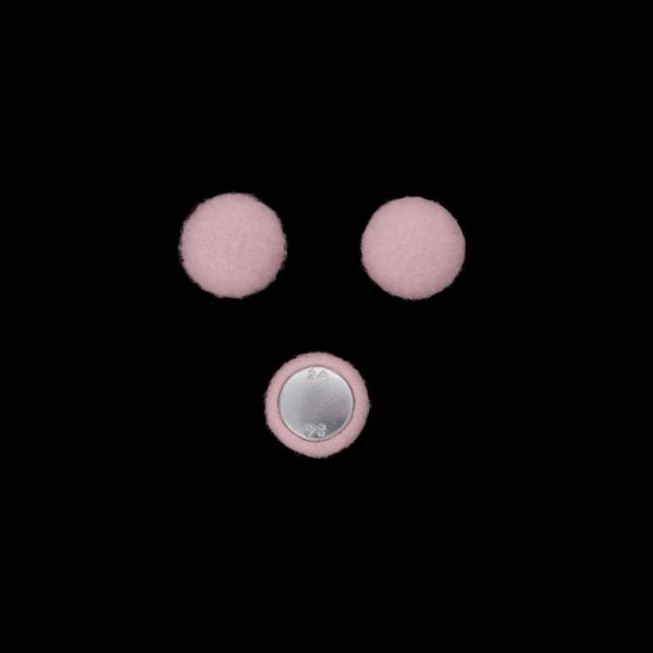 ADHESIVE BEADS - TEXTILE - HEMISPHERE 112 - 15x8mm - POLAR 01 - PINK (LIGHT) - 10pcs.