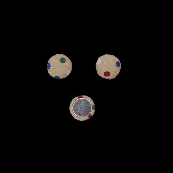 ADHESIVE BEADS - TEXTILE - HEMISPHERE 134 - 15x8mm - DOTS 07 - ROSE DUST (LIGHT) AND MIX - PACKAGE 100pcs.