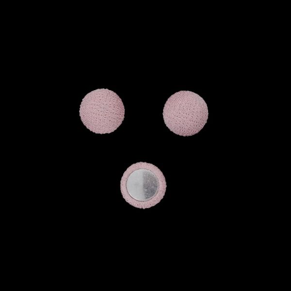 ADHESIVE BEADS - TEXTILE - HEMISPHERE 144 - 15x9mm - GEORGETTE 03 - PINK (LIGHT) - PACKAGE 100pcs.