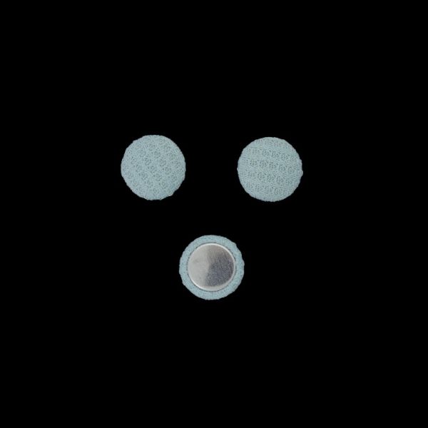 ADHESIVE BEADS - TEXTILE - HEMISPHERE 149 - 15x5mm - GEORGETTE 04 - BLUE (LIGHT) - 10pcs.