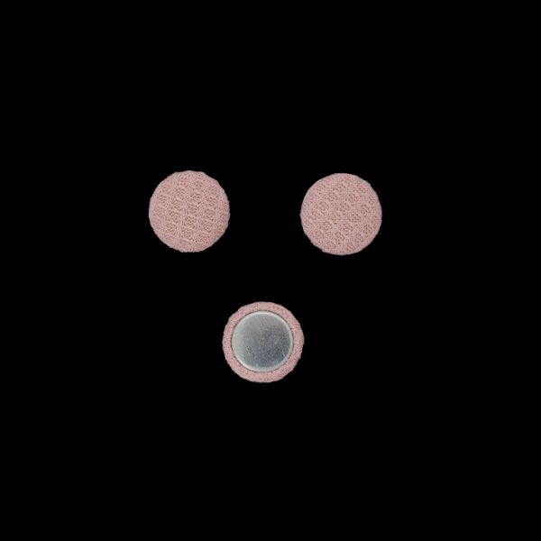 ADHESIVE BEADS - TEXTILE - HEMISPHERE 150 - 15x5mm - GEORGETTE 04 - PINK (LIGHT) - 10pcs.