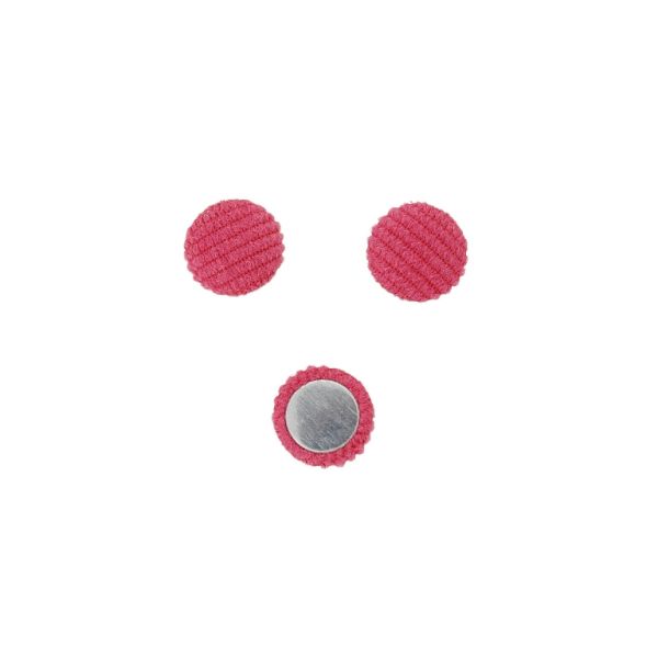 ADHESIVE BEADS - TEXTILE - HEMISPHERE 152 - 15x5mm - GEORGETTE 05 - CYCLAMEN - 10pcs.