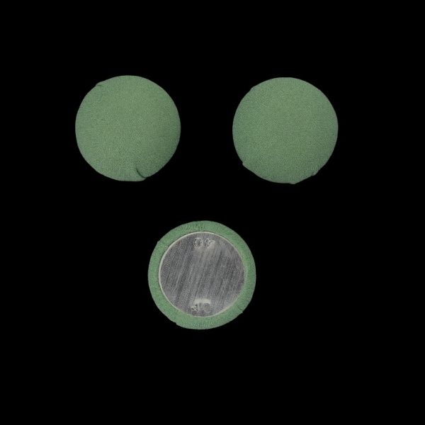 ADHESIVE BEADS - TEXTILE - HEMISPHERE 154 - 25x12mm - GEORGETTE 01 - MINT - PACKAGE 25pcs.