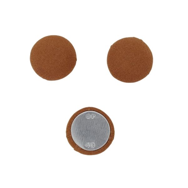 ADHESIVE BEADS - TEXTILE - HEMISPHERE 157 - 25x12mm - GEORGETTE 01 - BROWN - 5pcs.