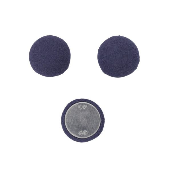 ADHESIVE BEADS - TEXTILE - HEMISPHERE 158 - 25x12mm - GEORGETTE 01 - BLUE (DARK) - PACKAGE 25pcs.