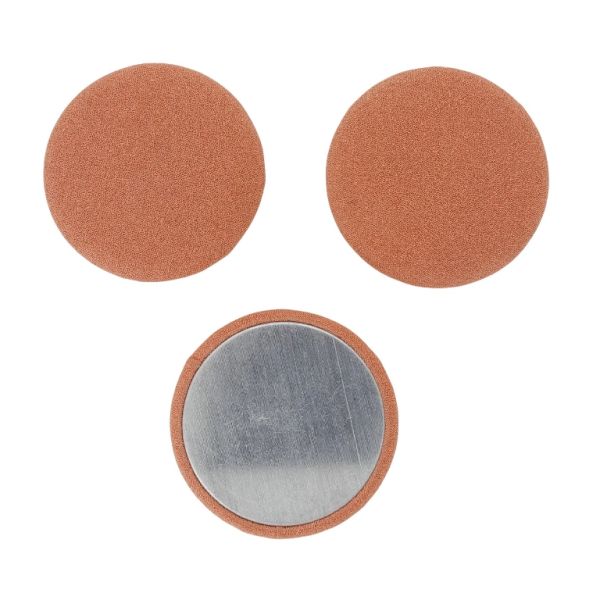 ADHESIVE BEADS - TEXTILE - HEMISPHERE 159 - 38x8mm - GEORGETTE 01 - CORAL - 2pcs.