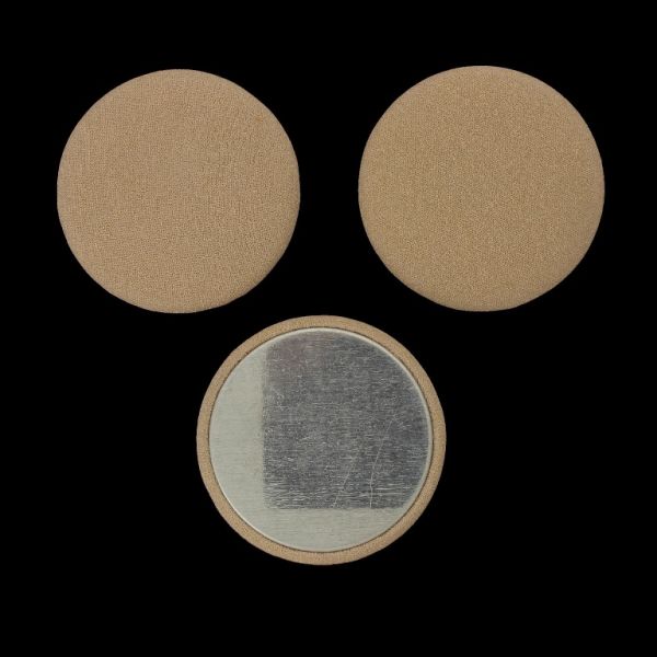 ADHESIVE BEADS - TEXTILE - HEMISPHERE 160 - 38x8mm - GEORGETTE 01 - BEIGE (LIGHT) - 2pcs.