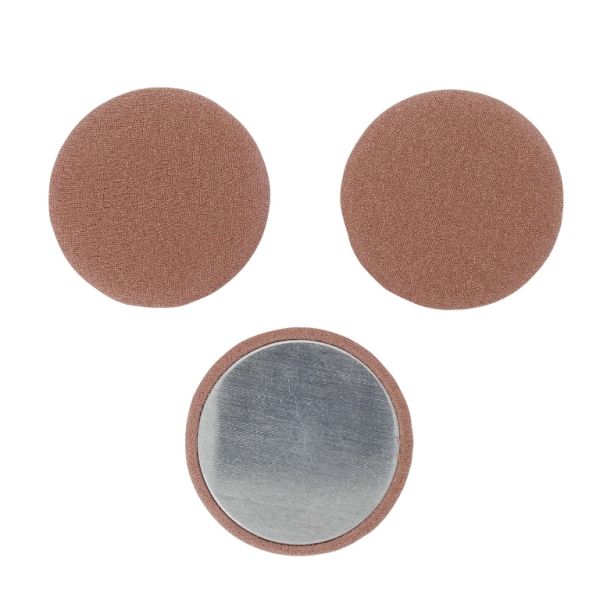 ADHESIVE BEADS - TEXTILE - HEMISPHERE 161 - 38x8mm - GEORGETTE 01 - ROSE DUST - PACKAGE 20pcs.