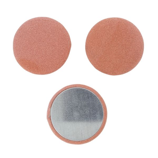 ADHESIVE BEADS - TEXTILE - HEMISPHERE 163 - 38x8mm - GEORGETTE 01 - CORAL (LIGHT) - PACKAGE 20pcs.