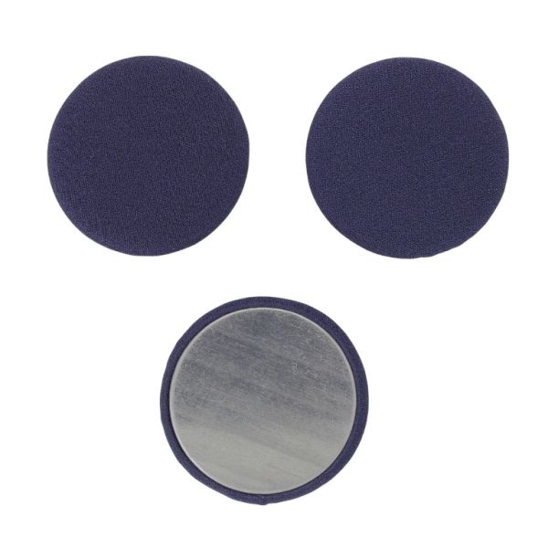 ADHESIVE BEADS - TEXTILE - HEMISPHERE 164 - 38x8mm - GEORGETTE 01 - BLUE (DARK) - PACKAGE 20pcs.