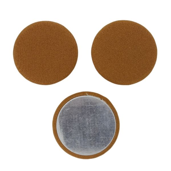 ADHESIVE BEADS - TEXTILE - HEMISPHERE 165 - 38x8mm - GEORGETTE 01 - BROWN - 2pcs.