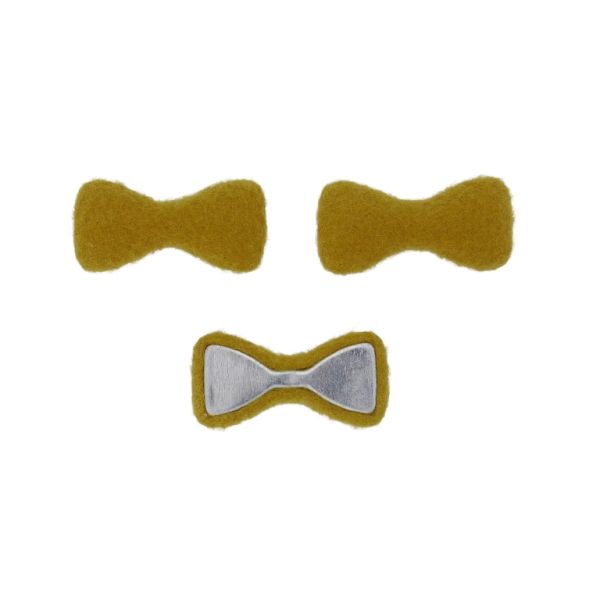 МЪНИСТА ЛЕПЯЩИ - ТЕКСТИЛНИ - ПАНДЕЛКА 303 33х16х6мм - ПОЛАР 01 - ЖЪЛТО Т. - ПАКЕТ 50 бр.