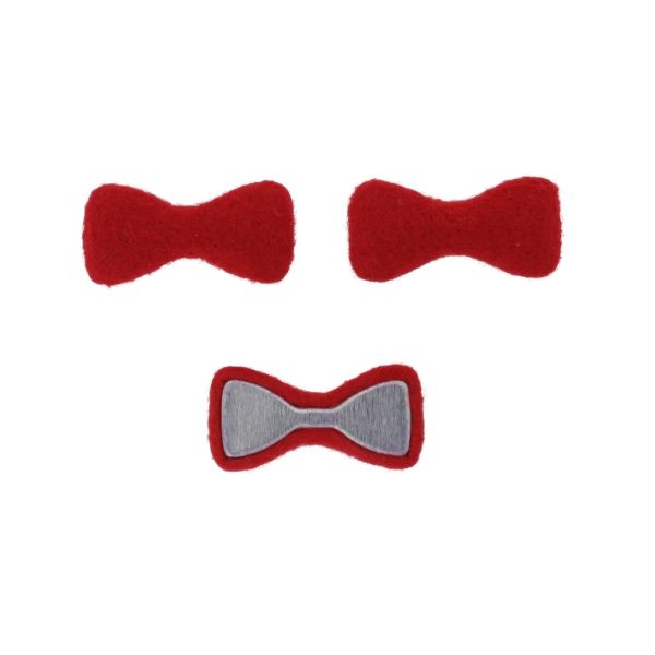 МЪНИСТА ЛЕПЯЩИ - ТЕКСТИЛНИ - ПАНДЕЛКА 304 33х16х6мм - ПОЛАР 01 - ЧЕРВЕНО - 5 бр.